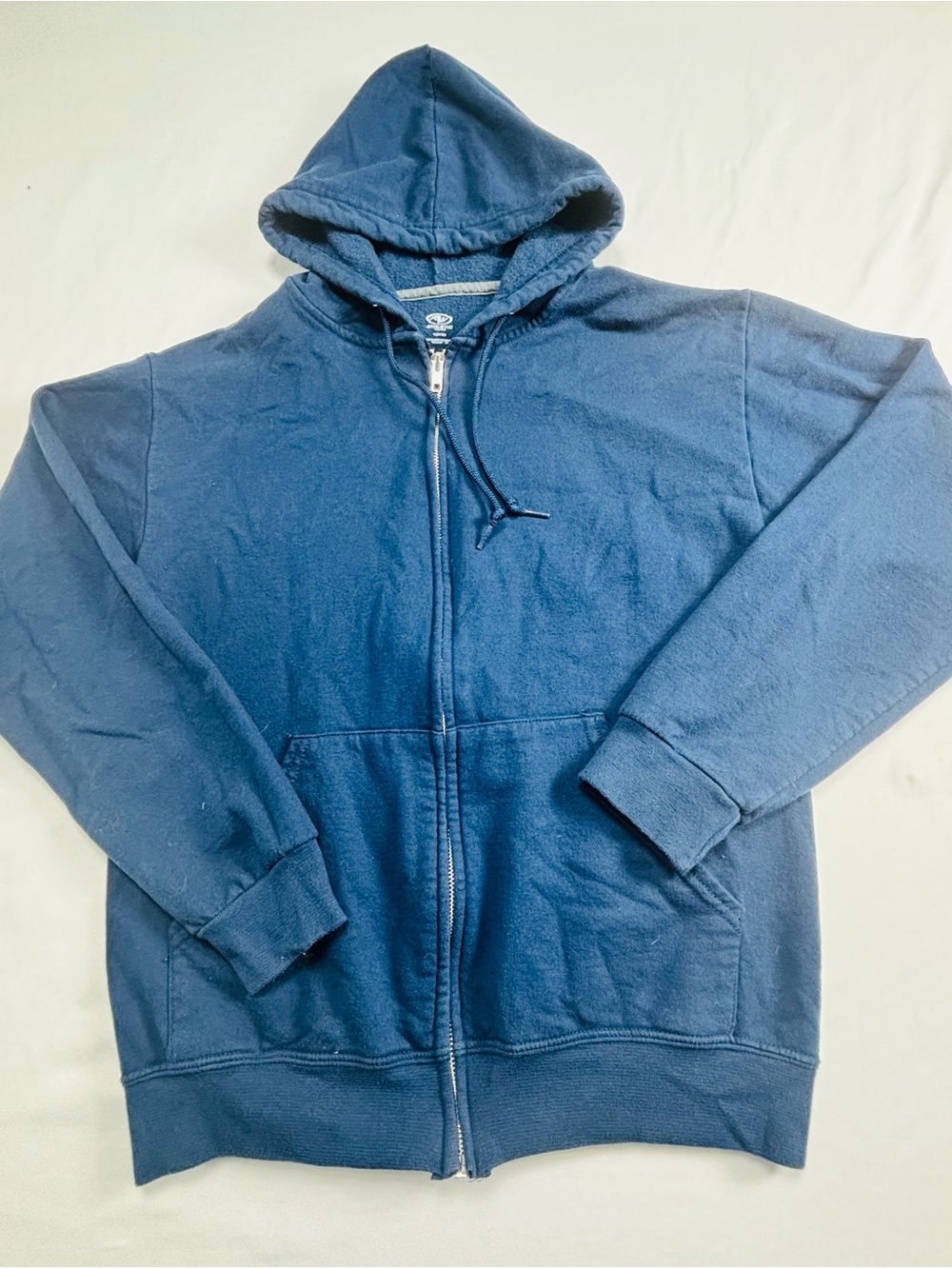 Men's Navy Zip-Up Hoodie Sweatshirt W679